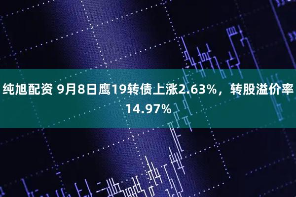 纯旭配资 9月8日鹰19转债上涨2.63%，转股溢价率14.97%